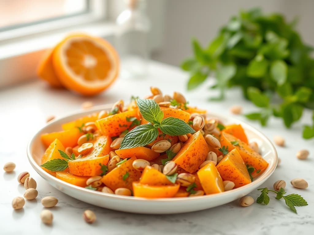 Moroccan Spiced Carrot and Orange Salad with Pistachios
