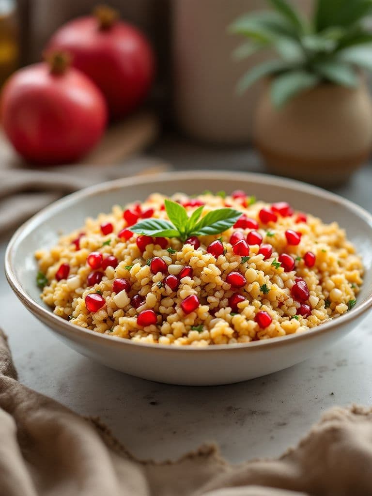Bulgur Pilaf with Pomegranate