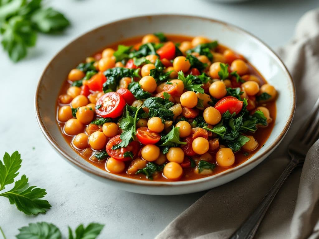 Spanish Chickpea and Spinach Stew