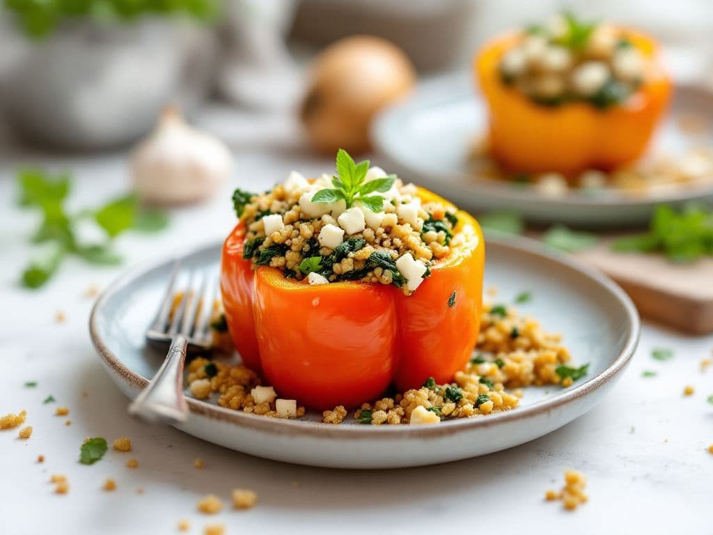 Mediterranean Stuffed Bell Peppers