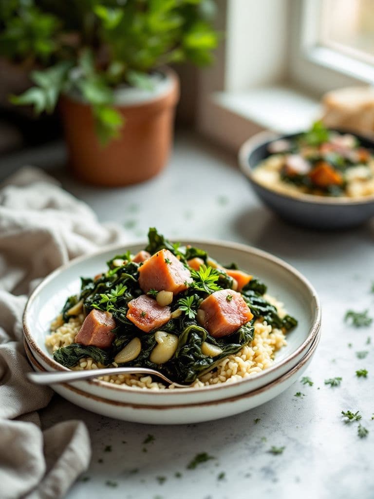 Southern Style Collard Greens with Ham Hocks