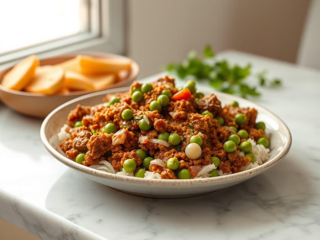 Spicy Keema Matar (Minced Meat with Peas)