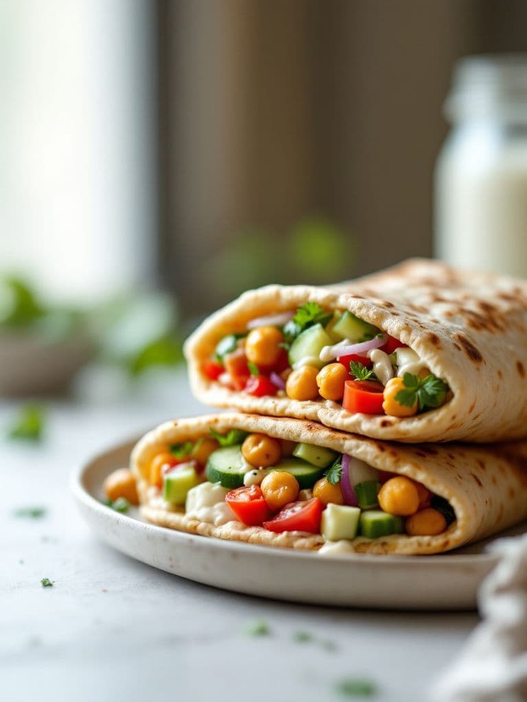 Mediterranean Chickpea Pita Pockets