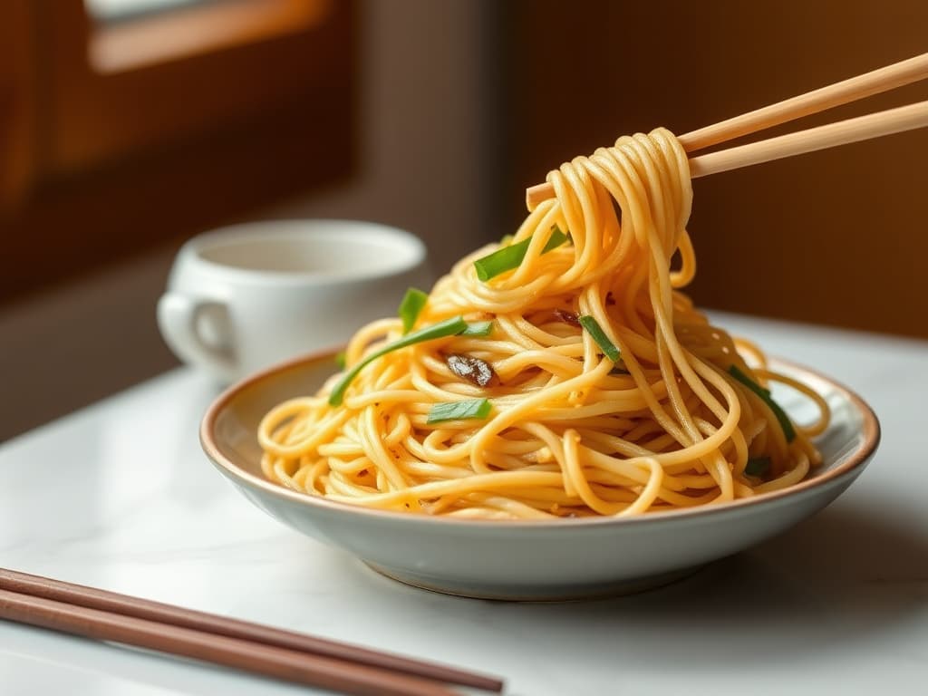 Crispy Chive Oil Noodles