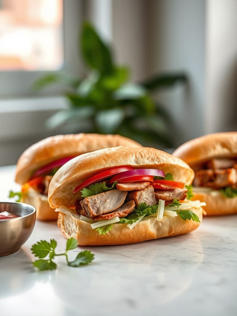 Gourmet Vietnamese Banh Mi Sandwiches