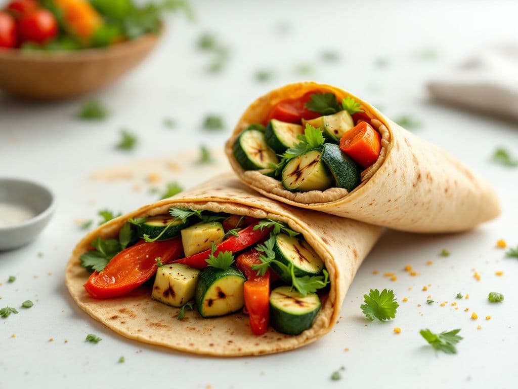 Grilled Veggie and Hummus Wrap