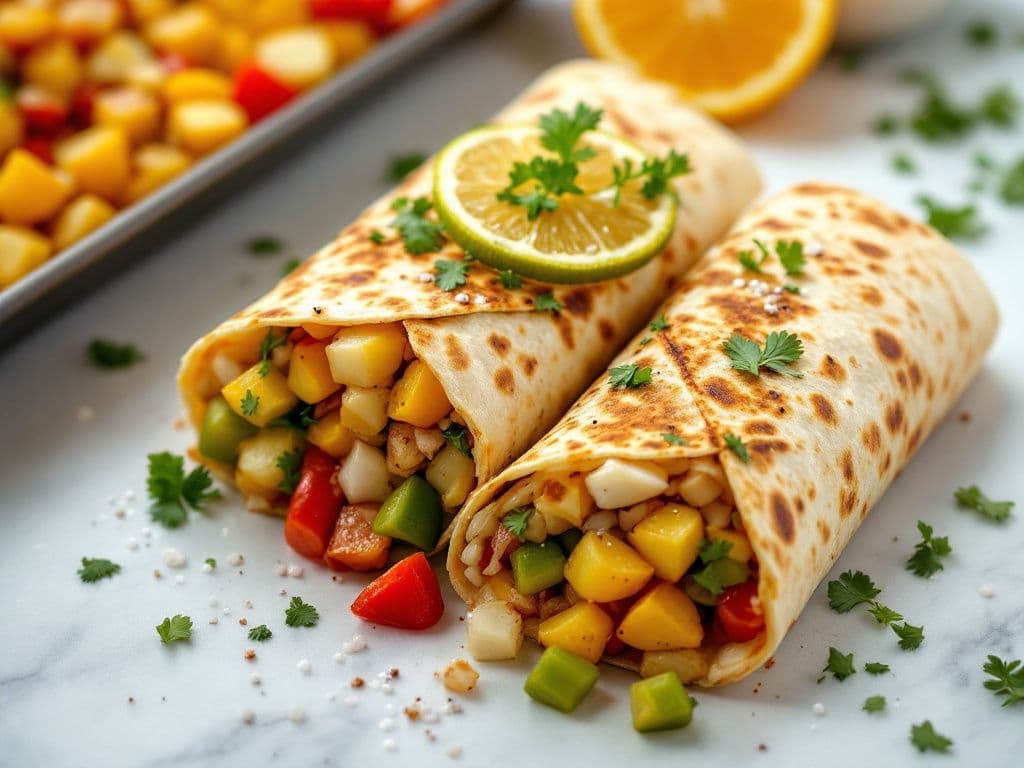 High-Protein Sheet Pan Breakfast Burritos