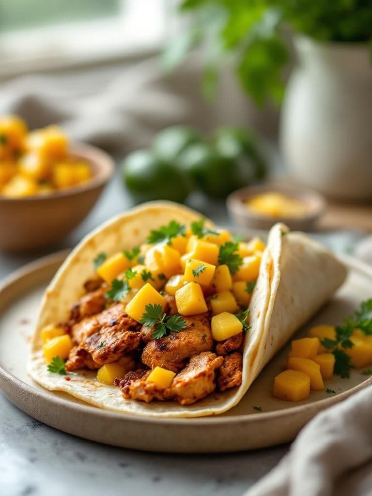 Jerk Chicken Tacos with Mango Salsa