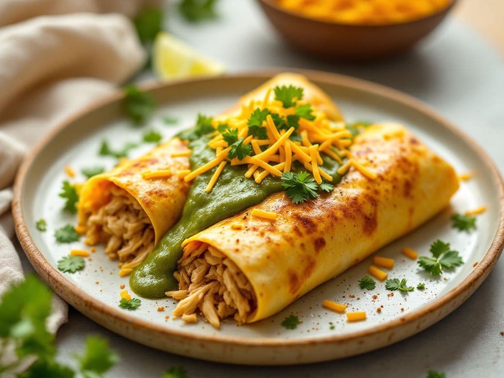 Chicken Enchiladas with Green Sauce