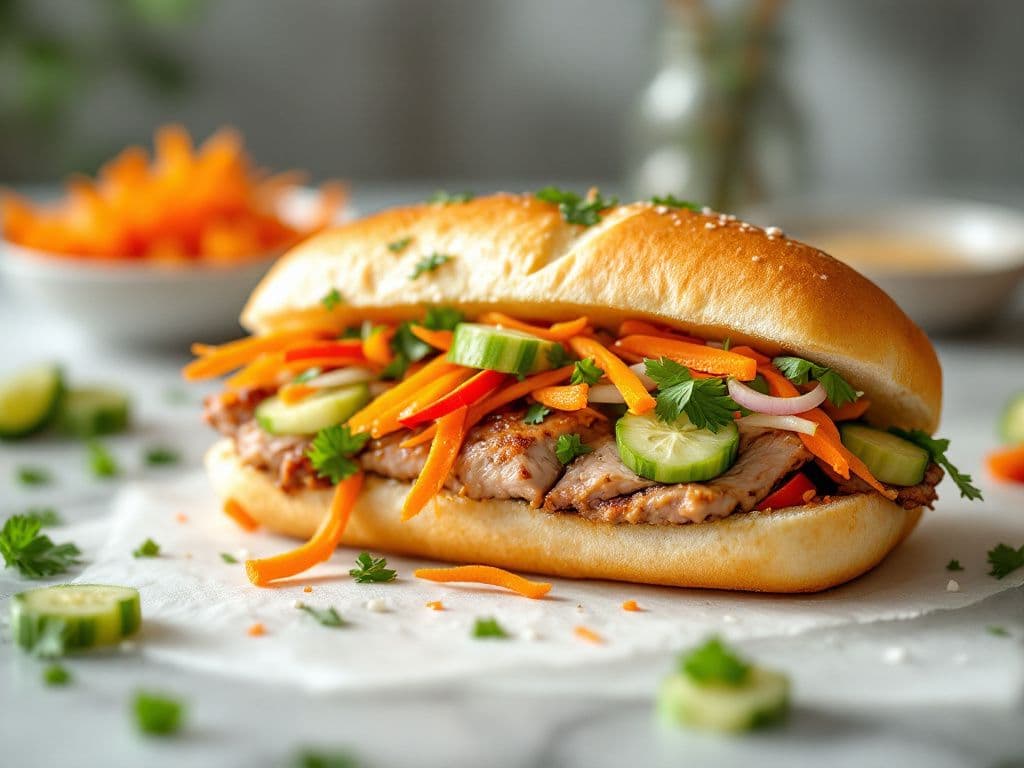Crispy Banh Mi with Pickled Vegetables