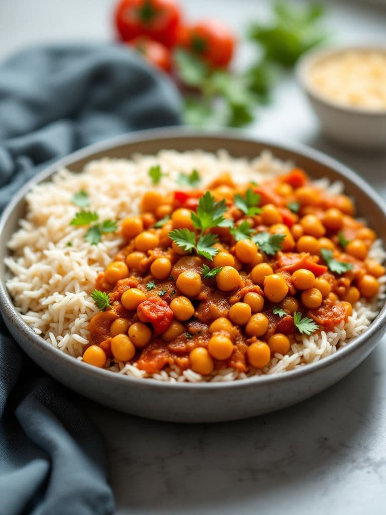 Chana Masala with Basmati Rice