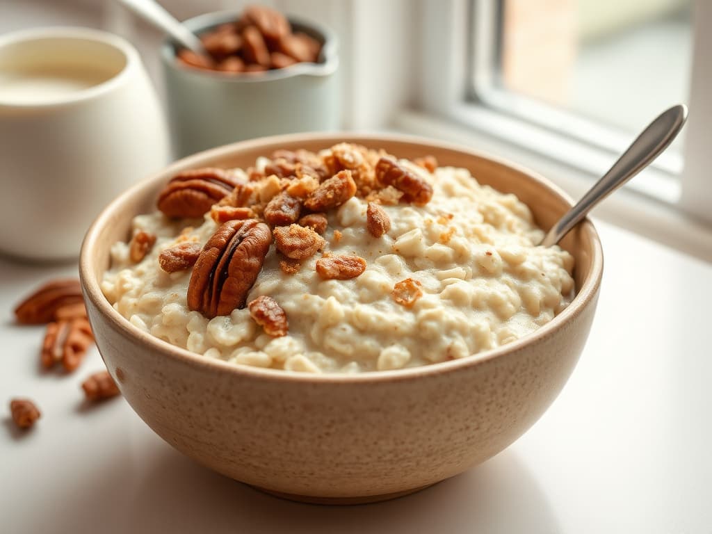 Creamy Steel-Cut Oats with Brown Sugar & Pecans