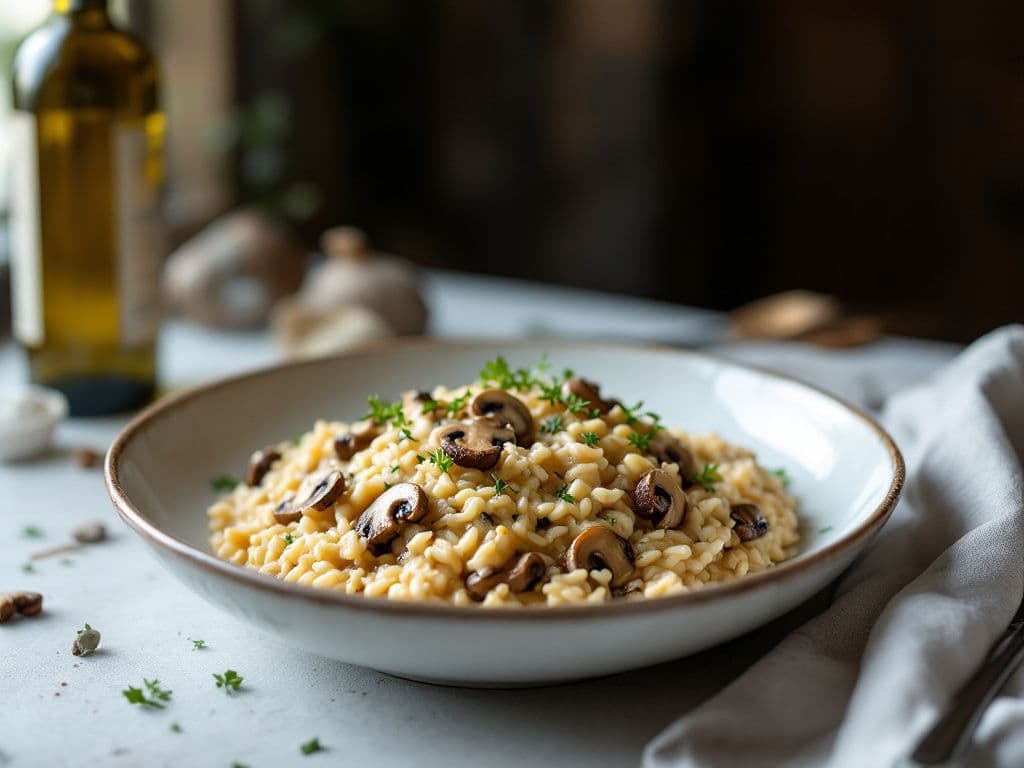 Mushroom and Truffle Oil Risotto