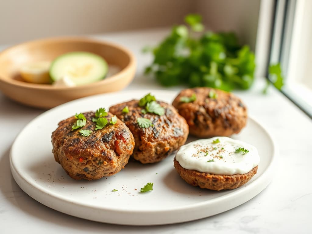 Spiced Lamb Kofta with Yogurt-Cucumber Dip