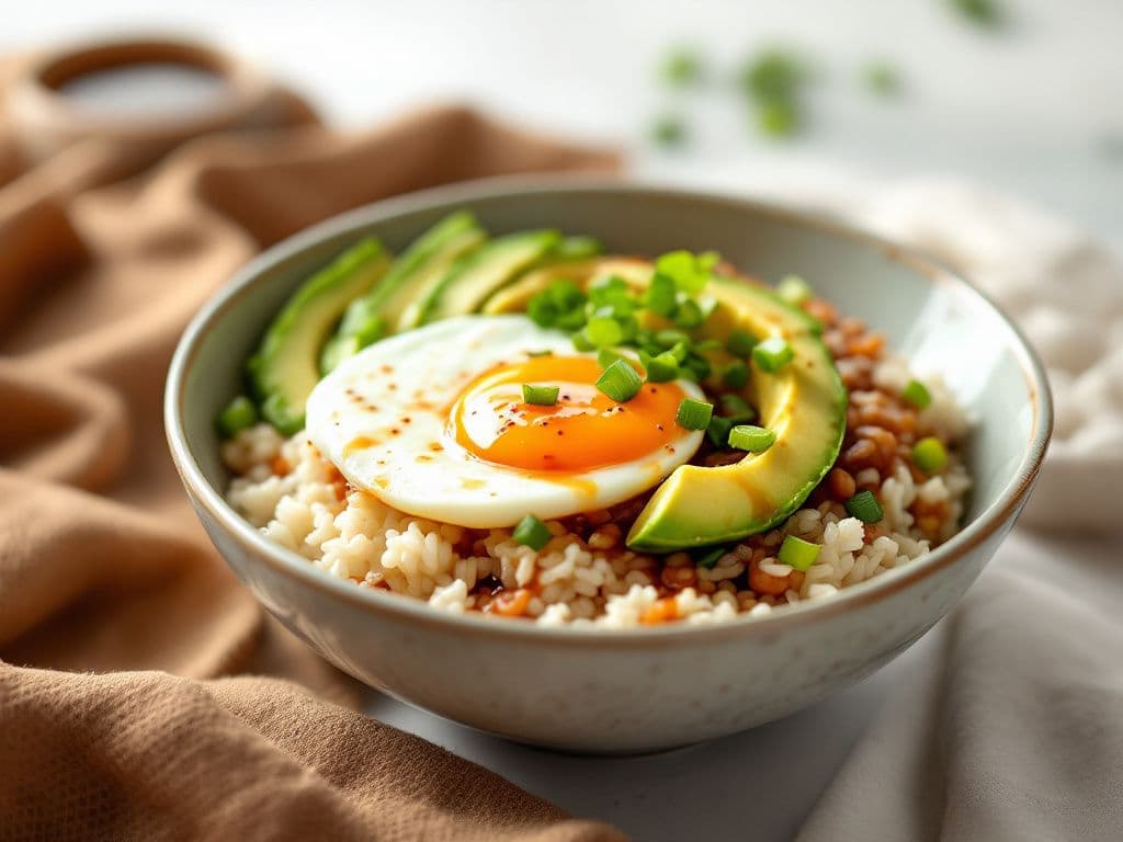 Savory Japanese Breakfast Rice Bowl