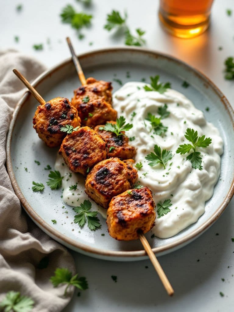 Spiced Lamb Kebabs with Tzatziki
