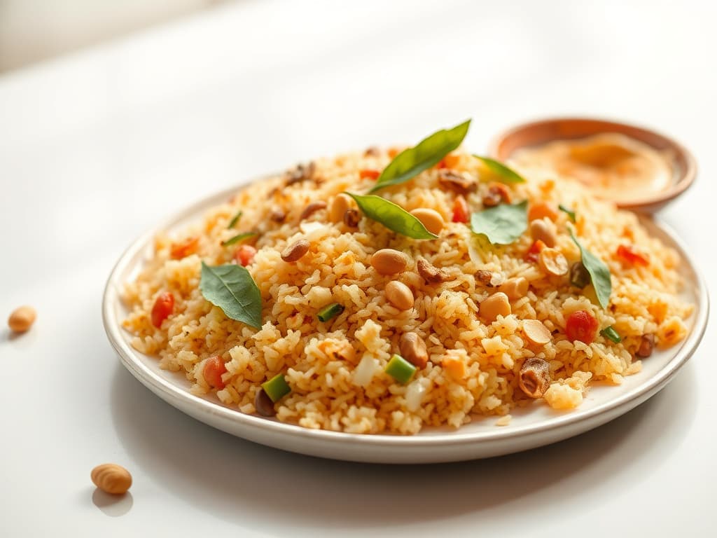 Fluffy Poha (Flattened Rice Breakfast)