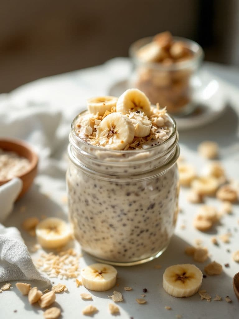 Banana Coconut Overnight Oats