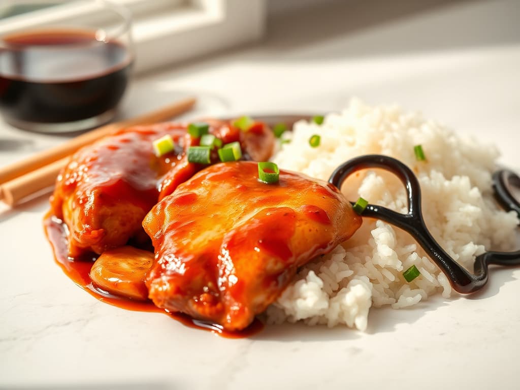Homemade Chicken Teriyaki with Steamed Rice