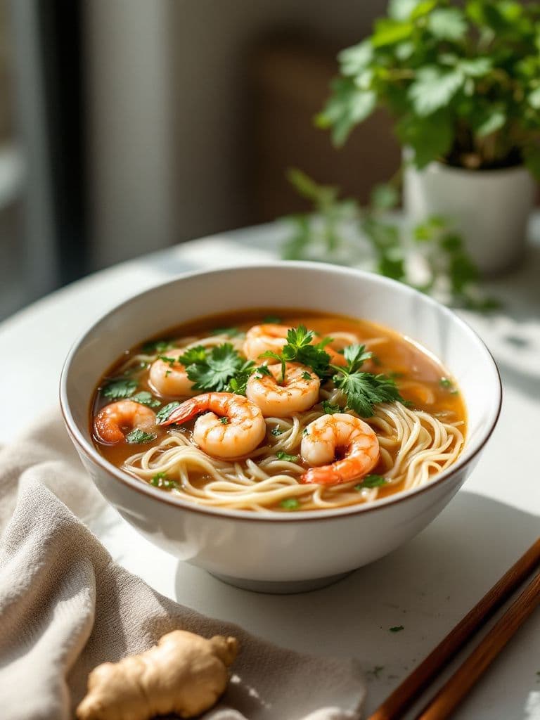 Shrimp Pho with Fresh Herbs