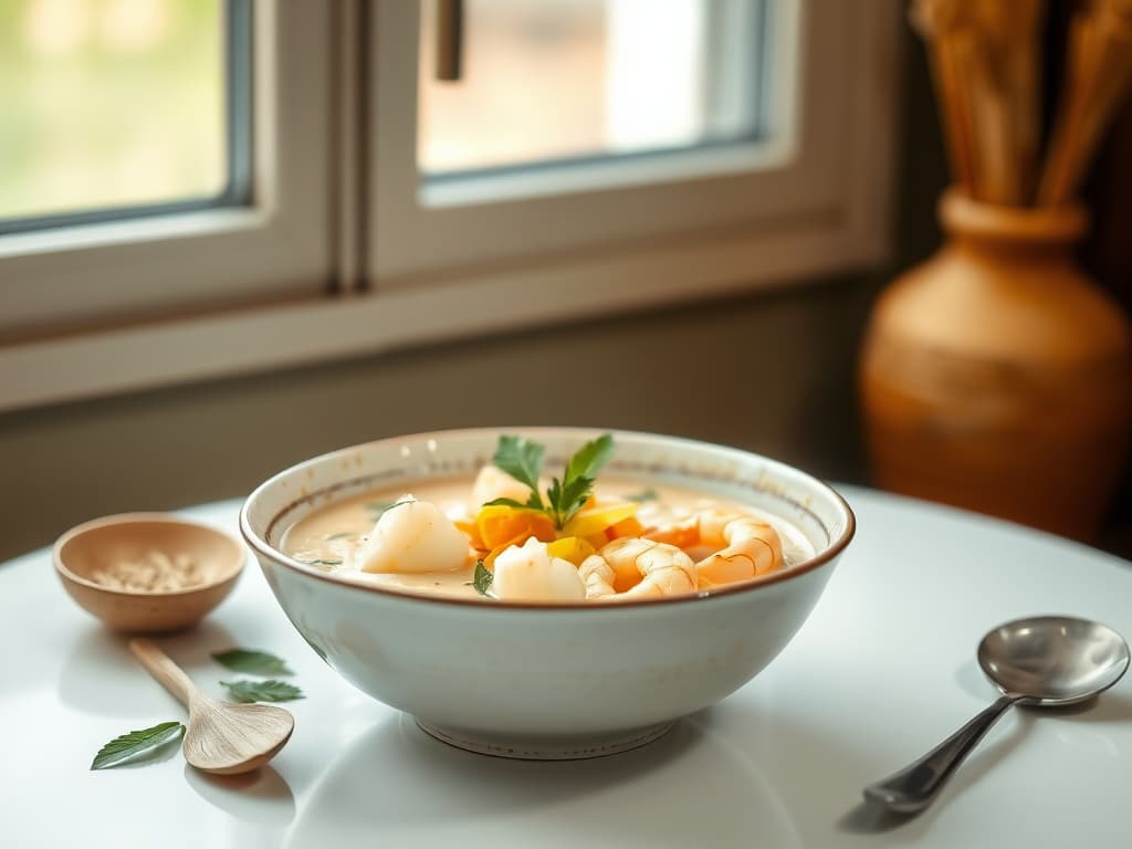 Fragrant Coconut Soup with Prawns (Tom Kha Goong)