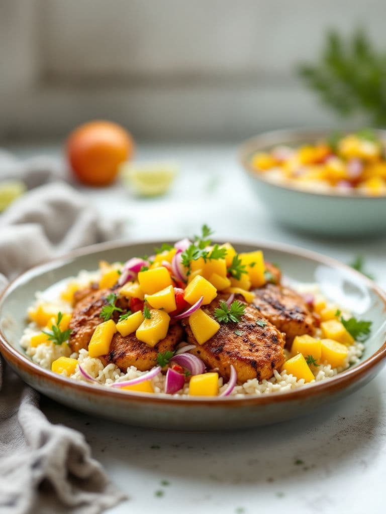 Jerk Chicken with Mango Salsa