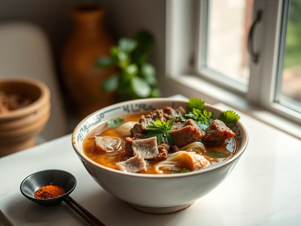 Vietnamese Pho with Beef Brisket