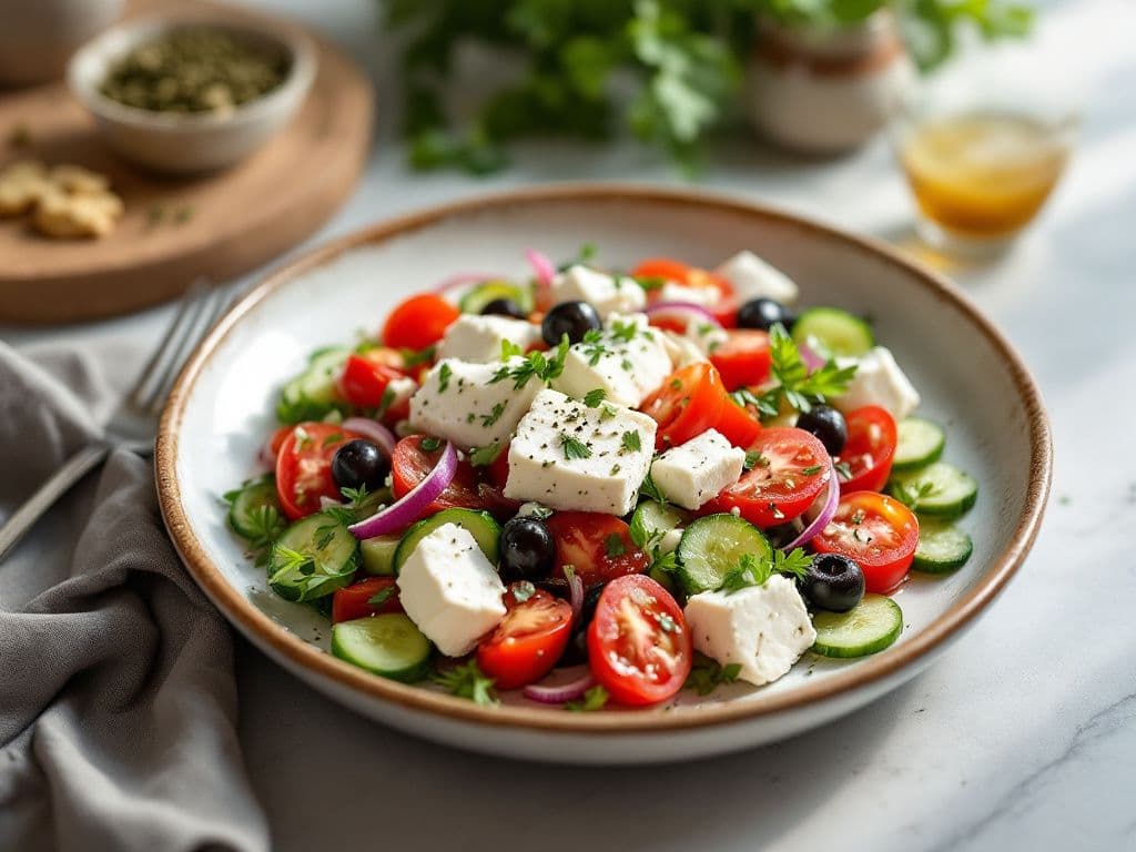 Easy Greek Salad with Feta
