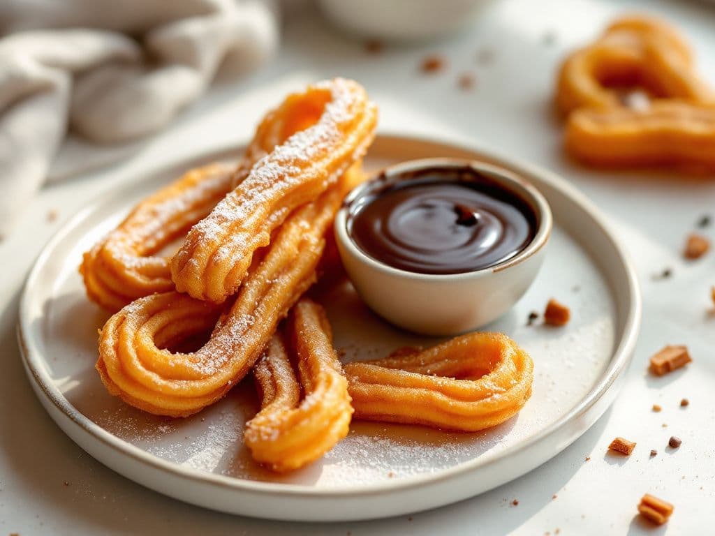 Churros with Chocolate Dipping Sauce