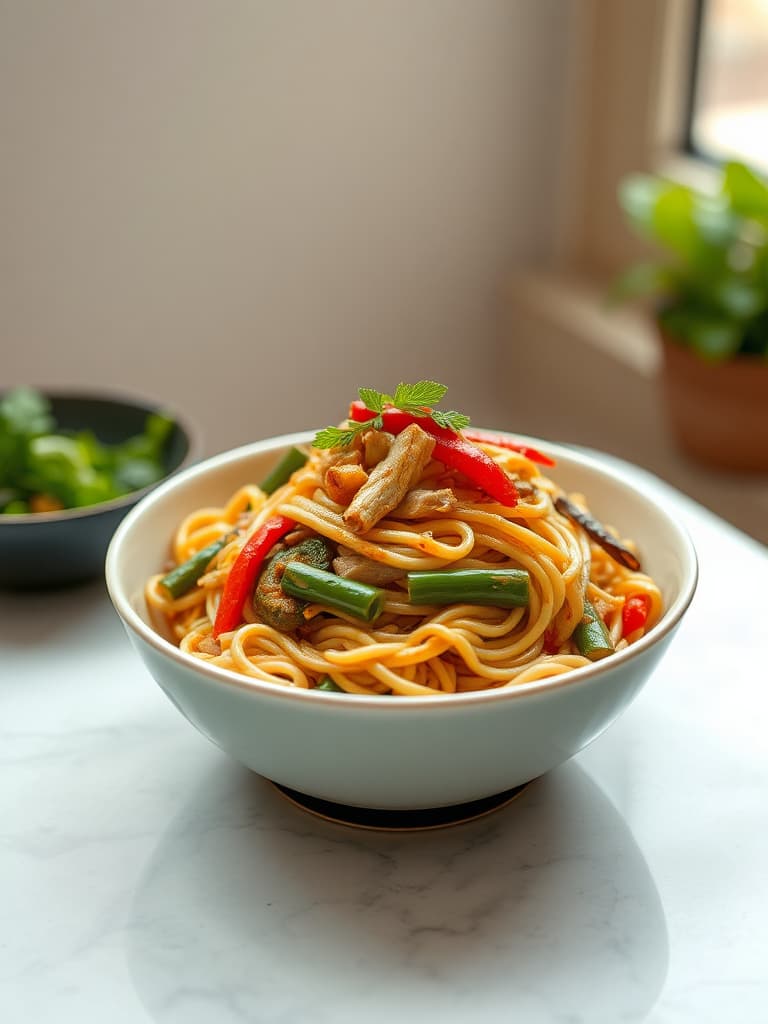Chow Mein with Crispy Noodle Base