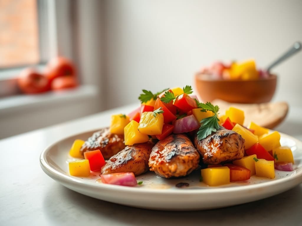 Jerk Chicken with Mango Salsa