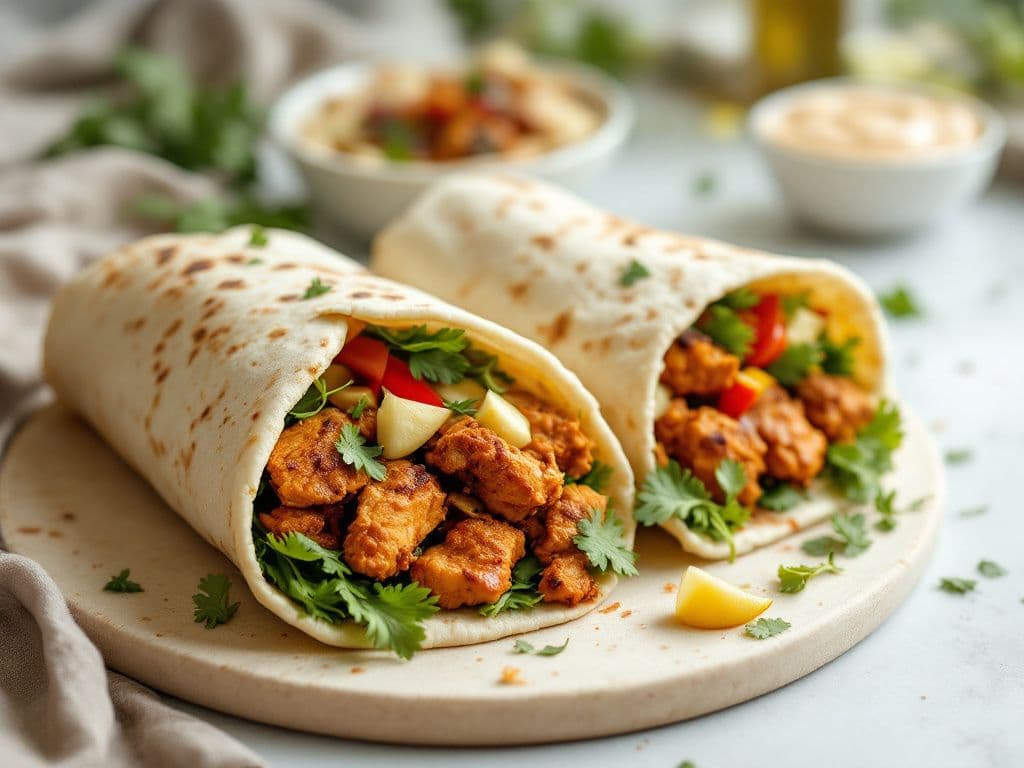 Spicy Chicken Shawarma Wraps