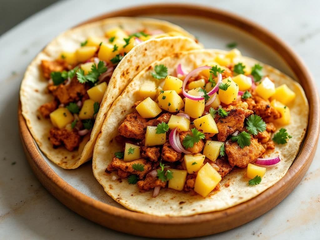 Spicy Chicken Tacos with Pineapple Salsa