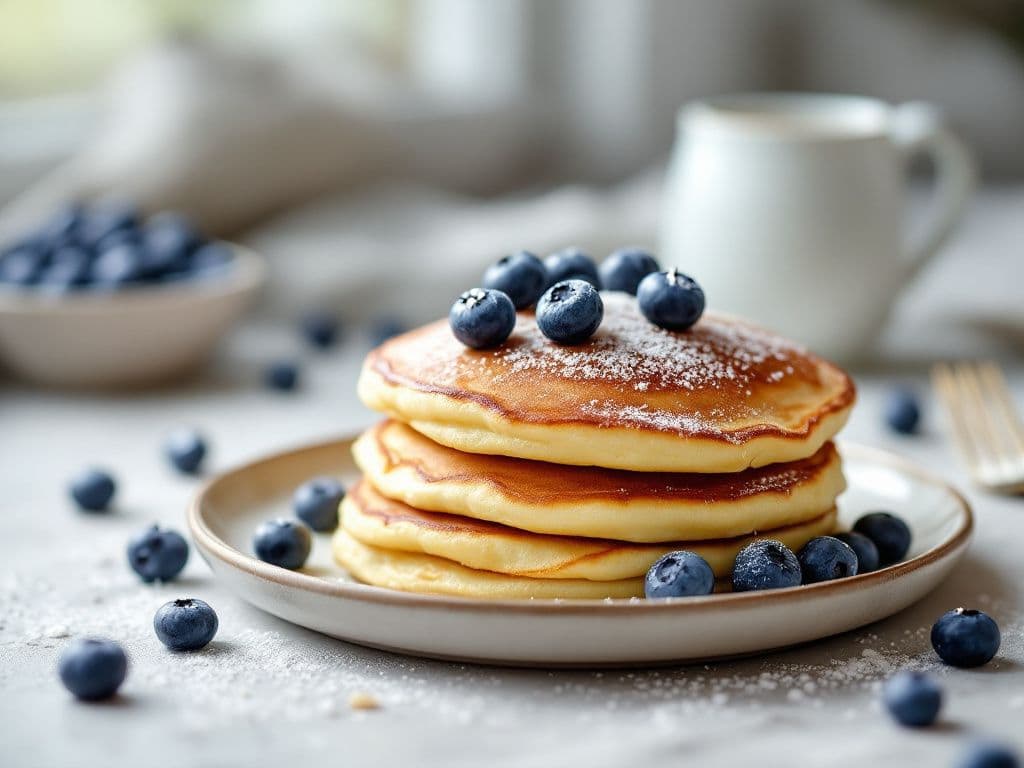 Fluffy Blueberry Pancakes