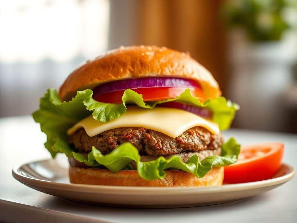Classic Dairy-Free Low-Carb Cheeseburger