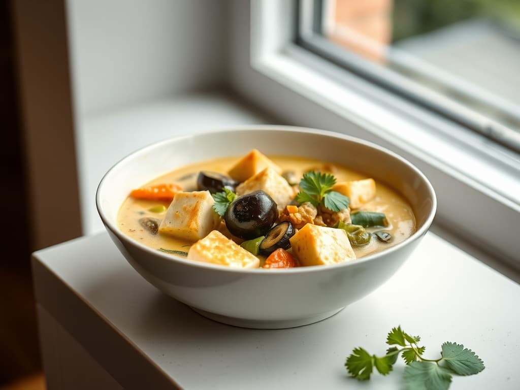 Creamy Thai Green Curry with Tofu and Vegetables
