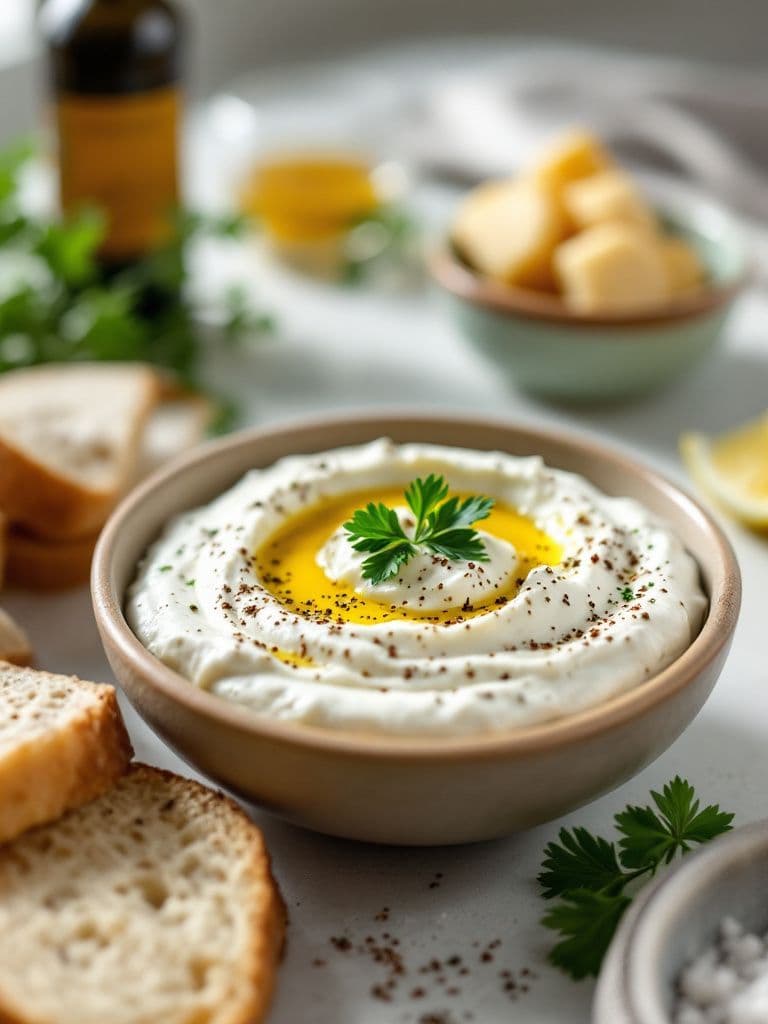 Labneh with Zaatar and Olive Oil