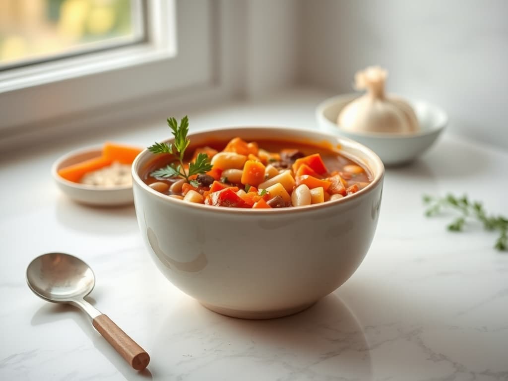 Hearty Tuscan Minestrone Soup