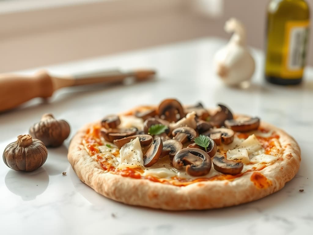 Mushroom and Truffle Oil Pizza