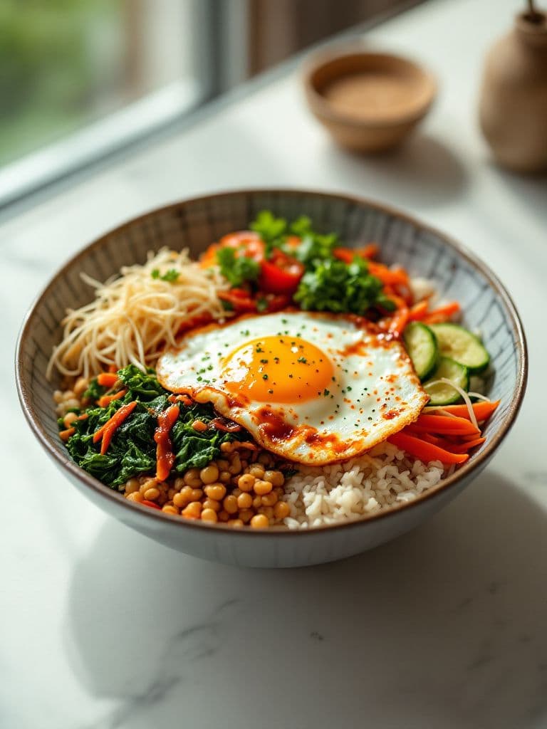 Bibimbap with Spicy Gochujang Sauce