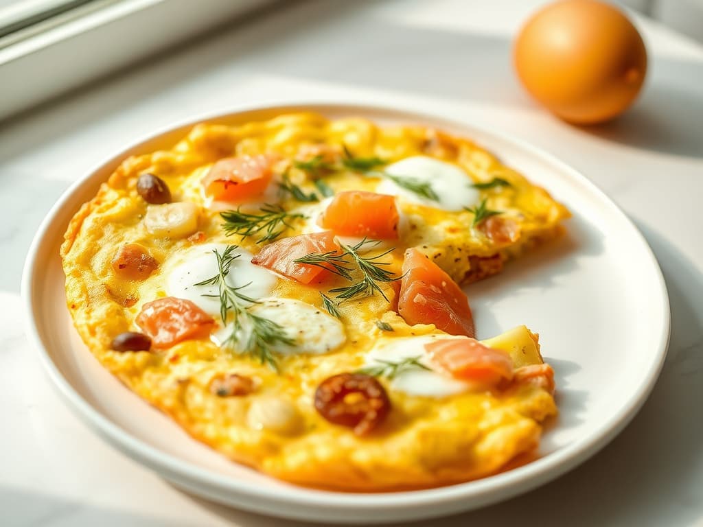 Smoked Salmon, Dill & Potato Frittata