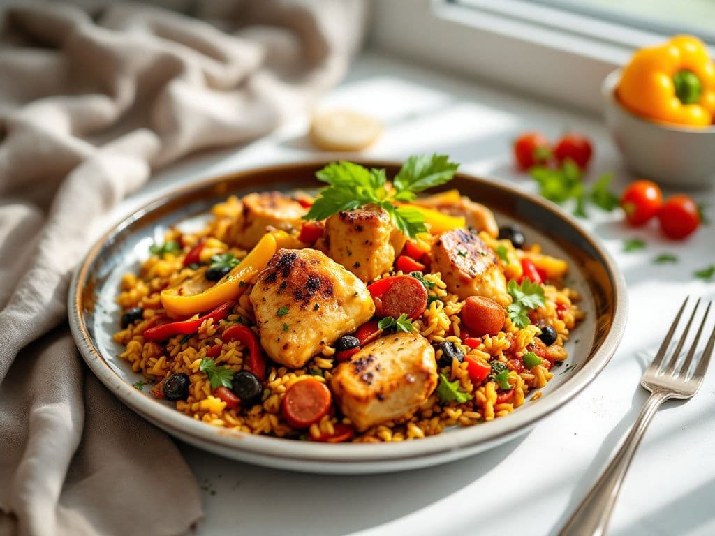 Spanish Chicken and Chorizo Paella