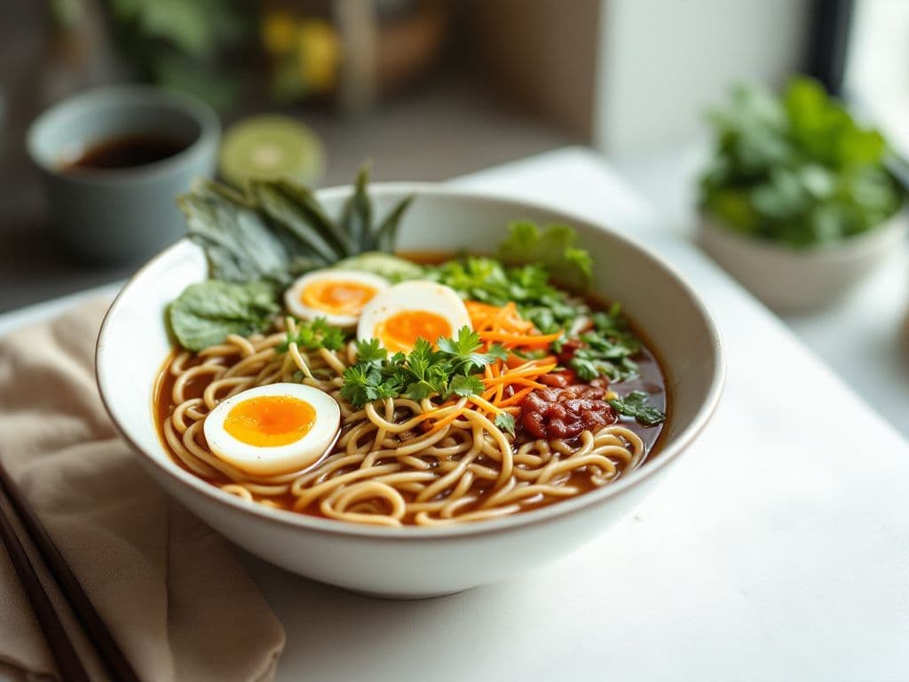 Miso Ramen with Soft-Boiled Eggs