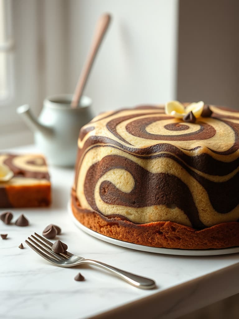 Gâteau Marbré Chocolat-Vanille
