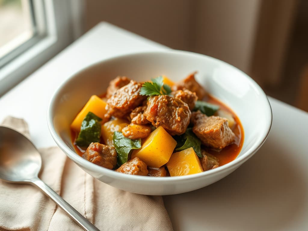Hearty Grenadian Oil Down (One-Pot Breadfruit Stew)