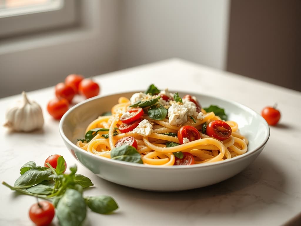 Sun-Dried Tomato and Goat Cheese Pasta