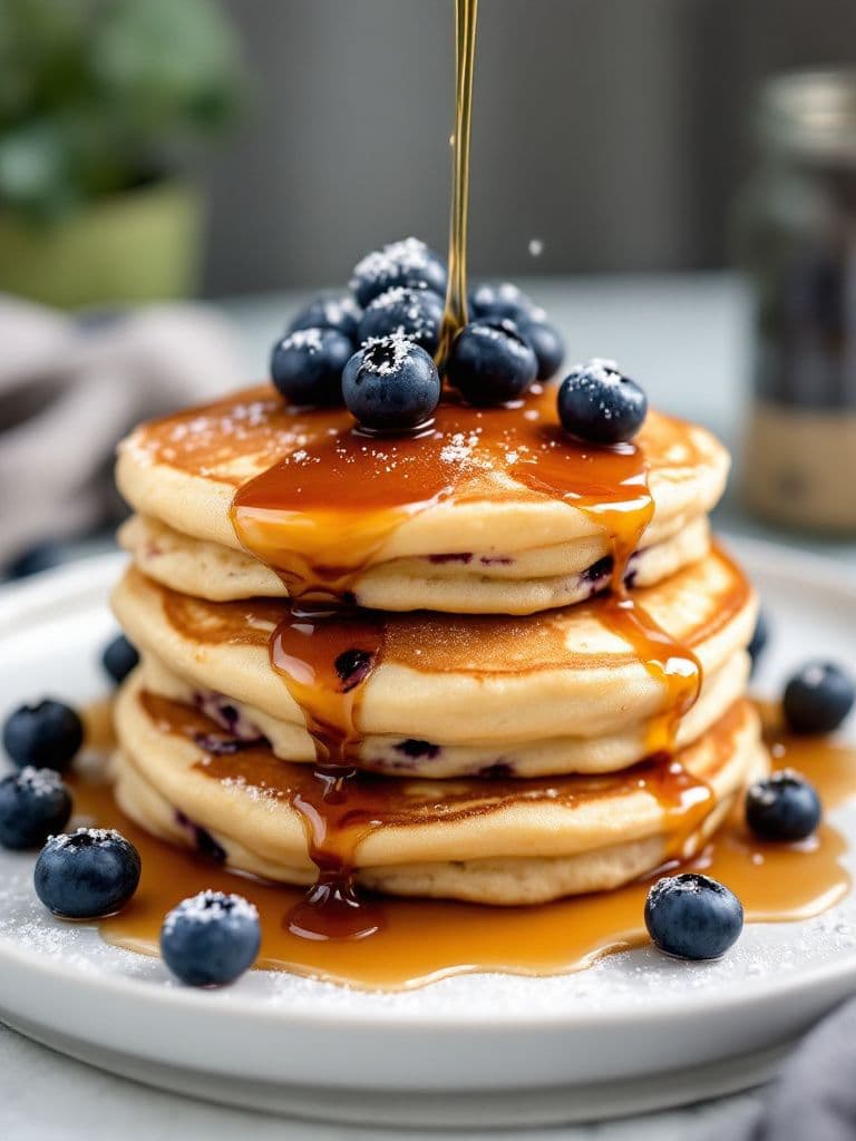Fluffy Blueberry Pancakes