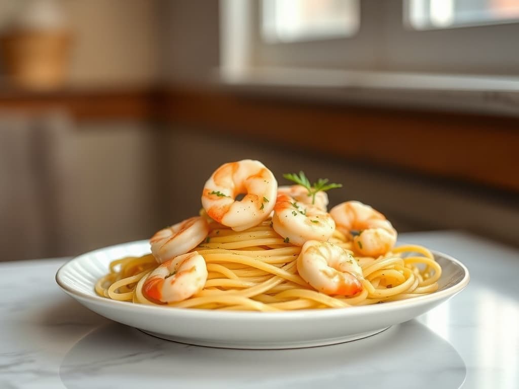Shrimp Scampi with Linguine