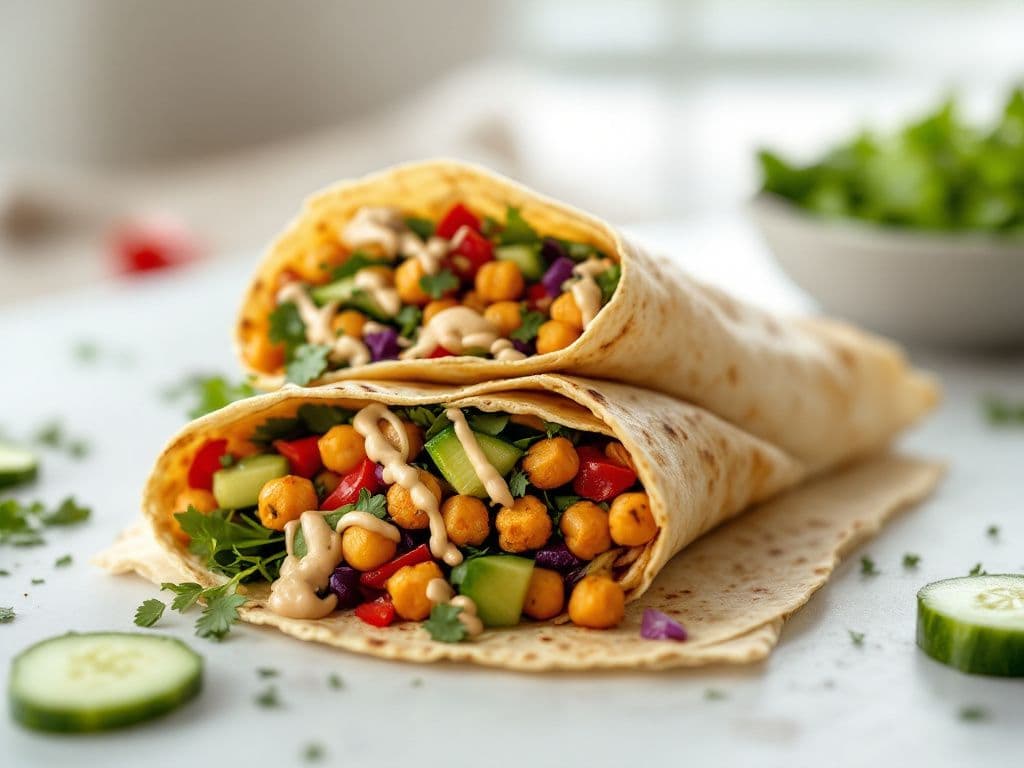 Spicy Chickpea Shawarma Wraps