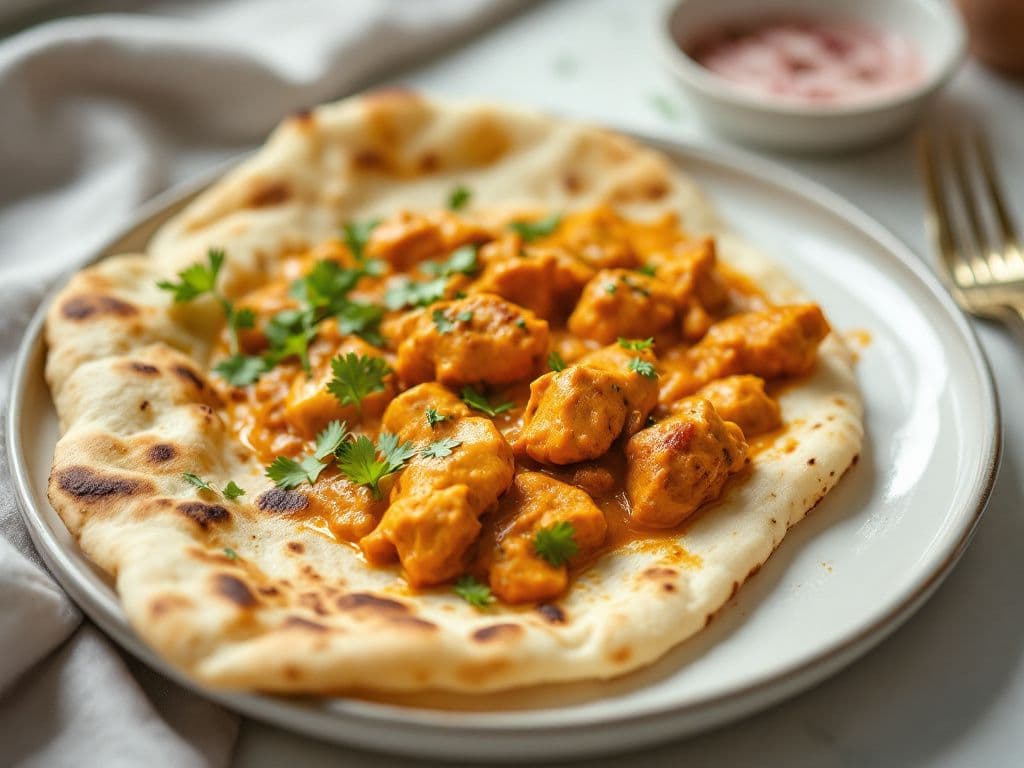 Butter Chicken with Garlic Naan